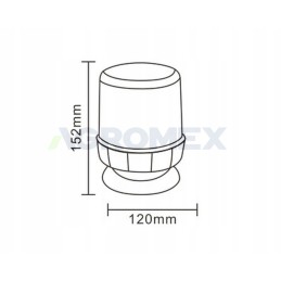 Gaidžio įspėjamoji lemputė su magnetu 18 LED 12 24v