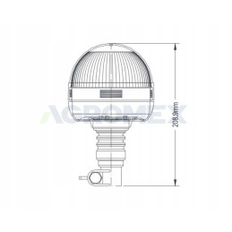 Gaidžio įspėjamoji lemputė ant LED kaiščio 12 24v