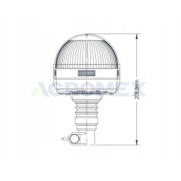 Gaidžio įspėjamoji lemputė ant LED kaiščio 12 24v