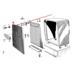 G281500020010 variklio dangčio grotelės