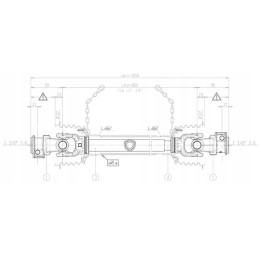Šarnyrinis velenas g1 l 860 mm bondioli pavesi