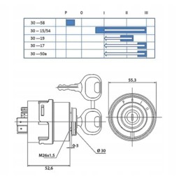 Manitou Merlo Various 184817 uždegimo jungiklis