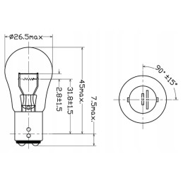 B1203 lemputė 12v p21 5w