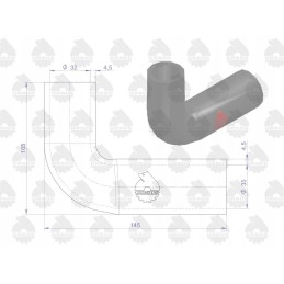 Vandens siurblio guminė žarna sustiprinta mf3 c 3 audiniu