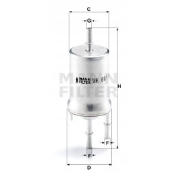 Kuro filtras mann filtras wk 69 1