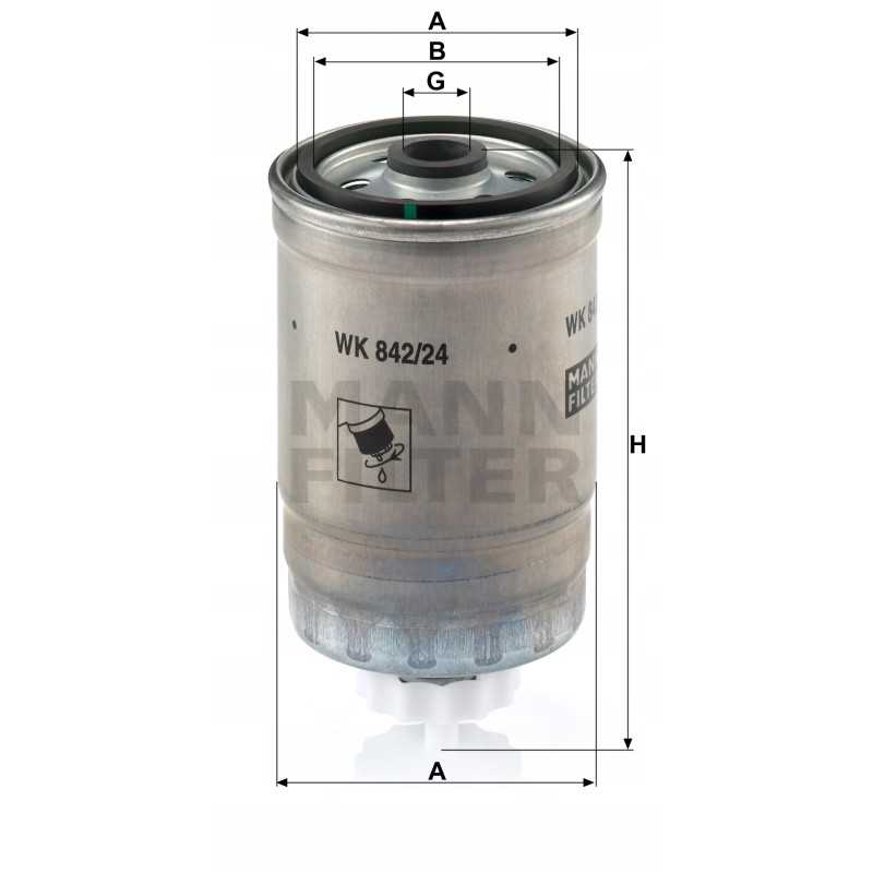 Kuro filtras mann filtras wk 842 24