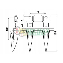 Massey Ferguson bajonetas 609993m91