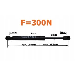 Durų dujinis amortizatorius l max 256mm mf polmo