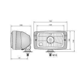 H4 tipo priekinis žibintas pes1 41800 korpuse
