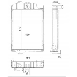 Radiatorius tinka John Deere