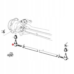 Fendt x800210023000 originalus vairo traukės galas