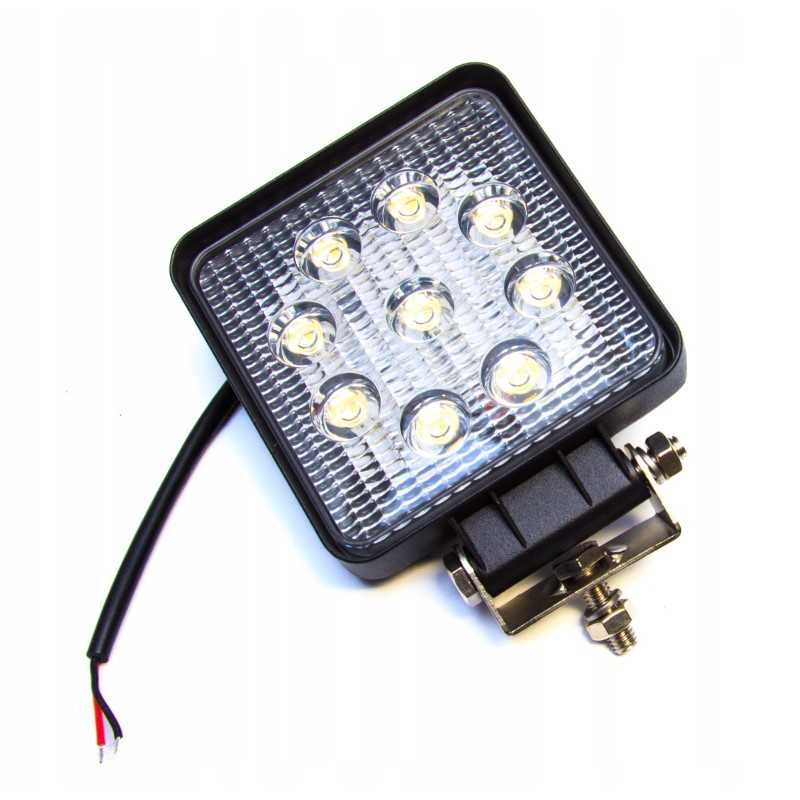 LED darbo lempa kw 9 led x 3w 27w 12v 24v