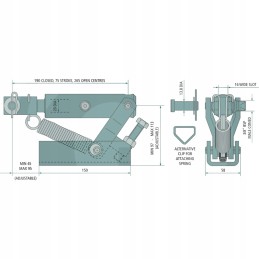 Stabdžių cilindro pavara su 20 mm spyruokle