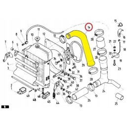 Viršutinė radiatoriaus guminė žarna C 385 6 cyl 860130