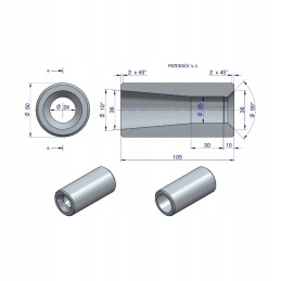Priekinio krautuvo noragų įvorė 810 mm 1100 mm 680 mm virbalams
