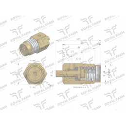 Geriamojo vožtuvo komplektas rf 20908105 karališkasis ūkis 5 p