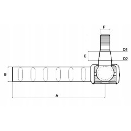 Skersinės vairo trauklės galas 554kr