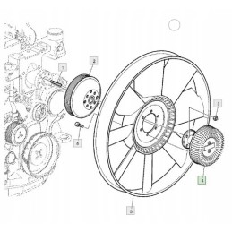 Viskozės ventiliatoriaus sankaba john deere al155874