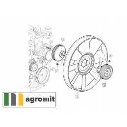 Viskozės ventiliatoriaus sankaba john deere al155874