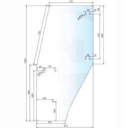 Fendt traktoriaus langas, kairės durys, 20581 granitas