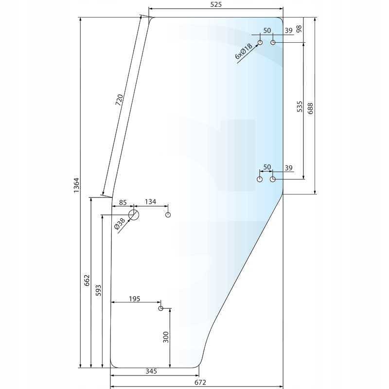Fendt traktoriaus langas, kairės durys, 20581 granitas