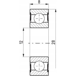Rutulinis guolis flt 6001 2rs