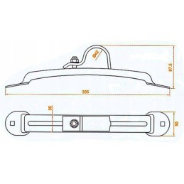 Žemės ūkio mašinų priekabos sparnų tvirtinimo kronšteinas