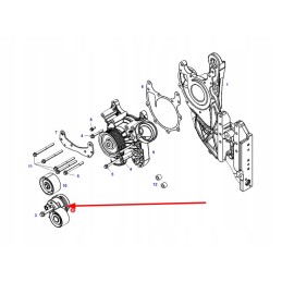 F934201040290 serpantininis diržo įtempiklio volelis