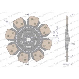 Keraminis sankabos diskas Renault Warynski 77000