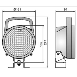 Darbo lempos prožektorius atbulinės eigos atšvaitas ursus mf