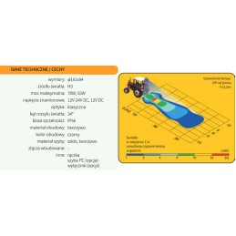 Darbo lempos prožektorius atbulinės eigos atšvaitas ursus mf