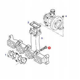 F716201100080 išmetimo kolektoriaus varžtas m10