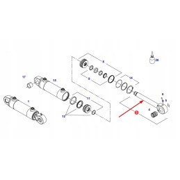 F339860031060 hidraulinio cilindro stūmoklio kotas