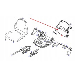 F248500033130 operatoriaus sėdynės atlošo rėmas