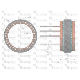 Generatoriaus statorius 0120484011ex naujo tipo expom kw