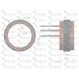 Generatoriaus statorius 0120484017ex naujo tipo expom kw