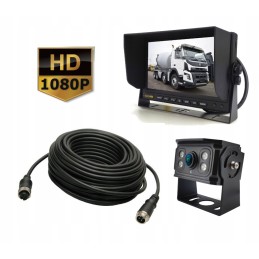 AHD 7 komplektas, plataus kampo atbulinės eigos kamera, 15 m