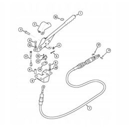 Case ih landini mc cormick rankinio stabdžio trosas