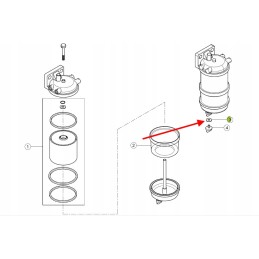 0011378560 variklio kuro filtro tarpiklis