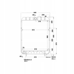 5 eilių varinis vandens aušintuvas Bison Super Hand