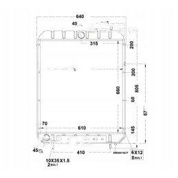 5 eilių varinis vandens aušintuvas Bison Super Hand