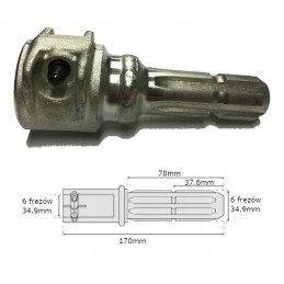 Kardaninio veleno adapteris 6 pjaustytuvai 34 9 mm 6 pjovikliai 34 9 mm