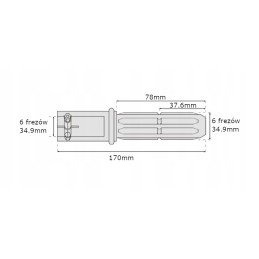 Kardaninio veleno adapteris 6 pjaustytuvai 34 9 mm 6 pjovikliai 34 9 mm
