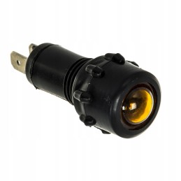 Apvali oranžinė LED indikacinė lemputė 12v 16mm