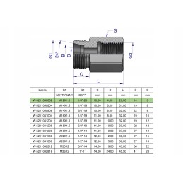 Diferencialo įvorė m12x1 5 06l sriegis x 1 8 vnt 2vnt