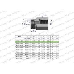 Diferencialo įvorė m14x1 5 08l sriegis x 1 4 vnt 2 vnt
