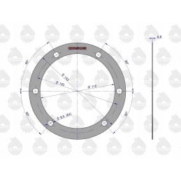 C 330 stebulės redukcijos tarpiklių komplektas, originalus Ursus