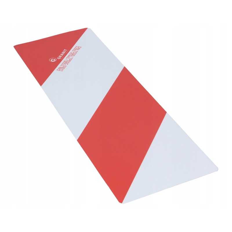 Šviesą atspindinti plieninė įspėjimo lenta 423x141mm