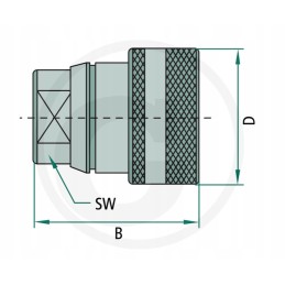 Stabdžių greitoji jungtis, lizdas M18x1 5 dn10