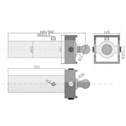 Dviejų sekcijų verčiamasis cilindras d 47 d 35 7005150001